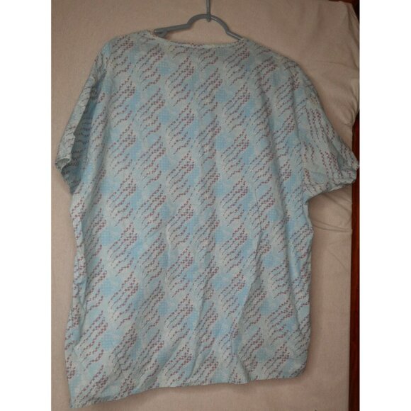 Blue Purple Scrub Top Medical Uniform O2 Uniforms - Picture 4 of 5